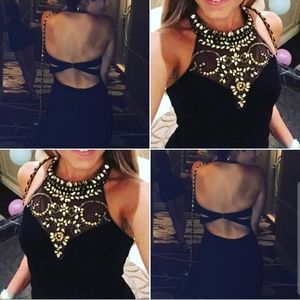 B Darlin | Black Mini w Gold Embellishments